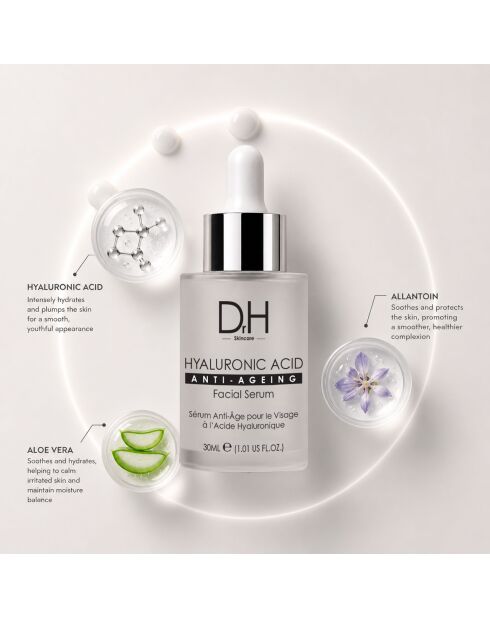 Sérum visage anti-âge à l'acide hyaluronique - 30 ml