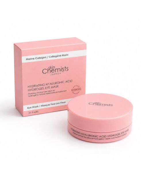 Masque contour des yeux  Hydratant à l'acide hyaluronique hydrogel - 21 paires