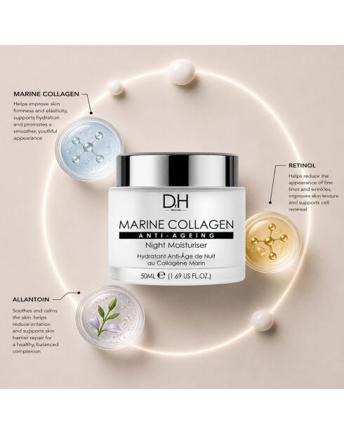 Crème de nuit au collagène marin - 50 ml