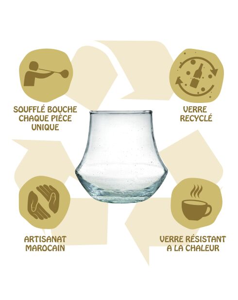 Lot de 6 verres à dégustation Nour transparent - 28 cl