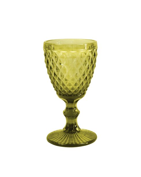 Lot de 6 verres à pied Strass Vert - 20 cl