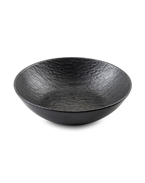 6 schwarze Mica Salat- und Nudelteller - D: 17 cm