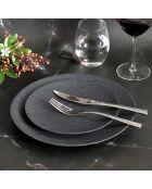6 schwarze Mica Salat- und Nudelteller - D: 17 cm