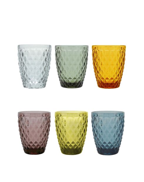 Lot de 6 gobelets Strass pourpre - 22 cl