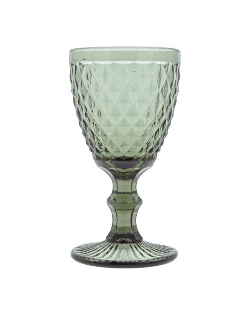 Set van 6 transparante glazen met gerookte strass steel - 20 cl