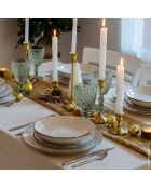 Set van 6 transparante glazen met gerookte strass steel - 20 cl