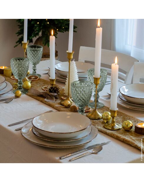 Set van 6 transparante glazen met gerookte strass steel - 20 cl