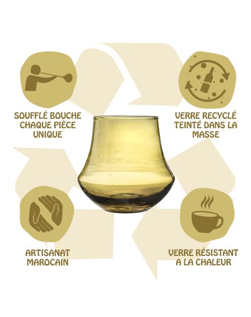 Set di 6 bicchieri da degustazione Nour amber - 28 cl