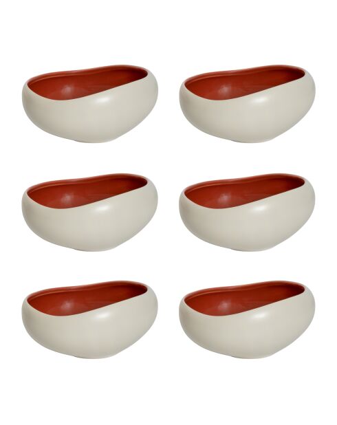 Lot de 6 coupelles Kyma rouge Cade - D.14 cm