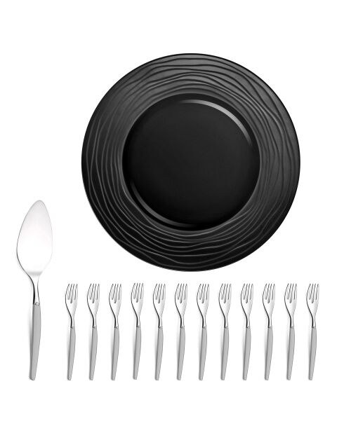 Set de tartas Black Adventure, 14 piezas