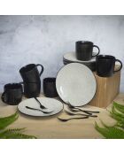 Dessert- und Snack-Set aus grauem Quarz, 18-teilig