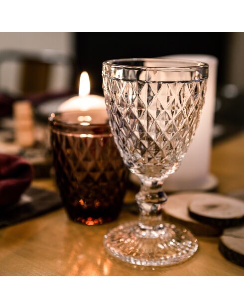 Set mit 6 transparenten Strass-Stielgläsern - 20 cl