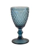 Set van 6 glazen met blauwe strass steel - 20 cl