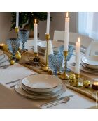 Set van 6 glazen met blauwe strass steel - 20 cl