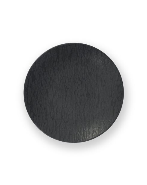 6 schwarze Mica-Dessertteller - D: 21 cm