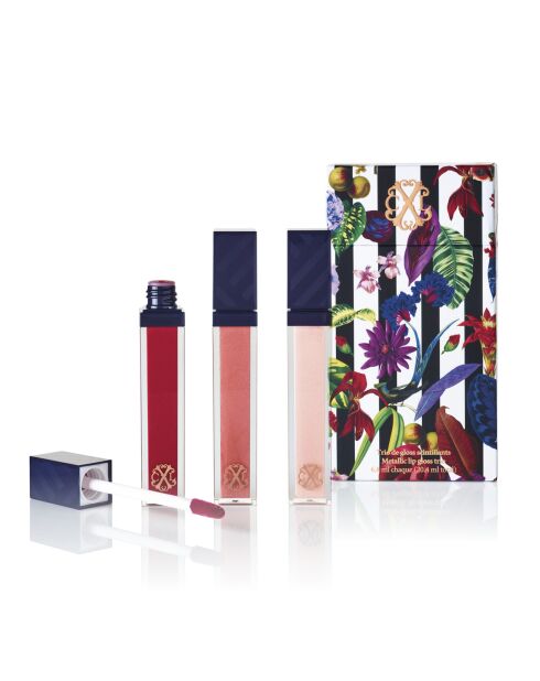 Trio de gloss scintillants rouge étoilé/rose clair