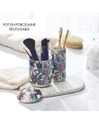 Bougie parfumée en pot de porcelaine Zanzibar blanc - Poivre rose - 315 g