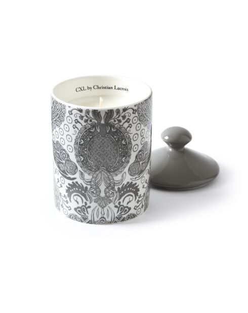 Vela aromática en tarro de porcelana Arles blanco cedro gris - 315 g