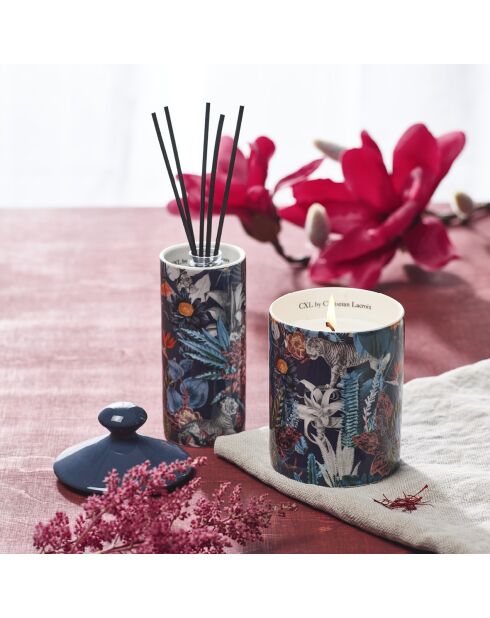 Diffuseur en porcelaine Zanzibar Poudre de saffran bleu marine - 100 ml