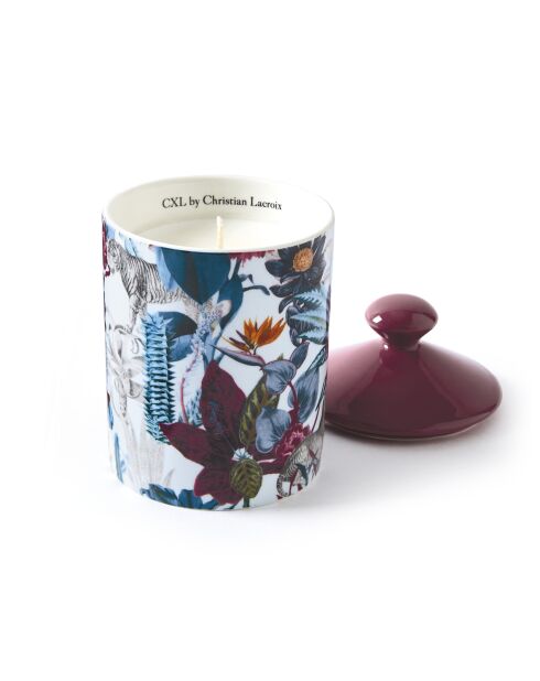 Bougie parfumée en pot de porcelaine Zanzibar Fruits rouges rose - 315 g
