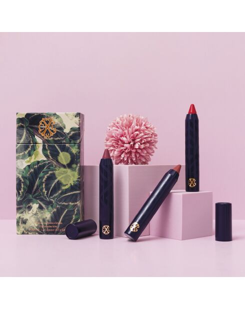 Trio de Crayons à lèvres rose velours/rose taffetas/rouge satin