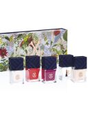 Kit de 3 vernis à ongles avec base coat et top coat nu / rouge /violet