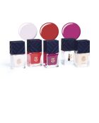 Kit de 3 vernis à ongles avec base coat et top coat nu / rouge /violet
