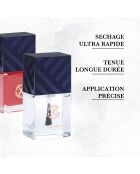 Kit de 3 vernis à ongles avec base coat et top coat nu / rouge /violet