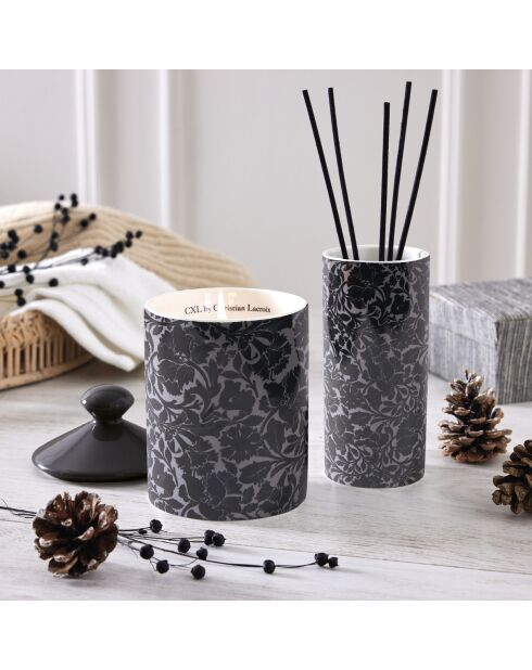 Diffuseur en porcelaine Arabesque Cèdre blanc /noir - 100 ml