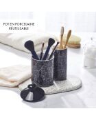 Diffuseur en porcelaine Arabesque Cèdre blanc /noir - 100 ml