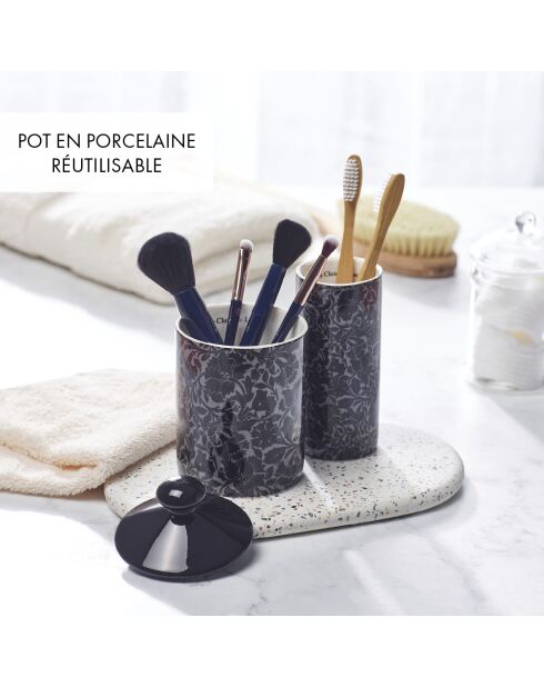 Diffuseur en porcelaine Arabesque Cèdre blanc /noir - 100 ml