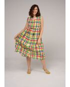 Abito lungo multicolor Razzia Vichy in cotone