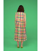 Abito lungo multicolor Razzia Vichy in cotone