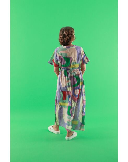 Raida Zoom blaues Maxikleid aus Baumwolle