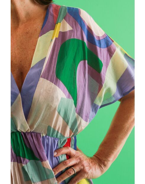 Raida Zoom blaues Maxikleid aus Baumwolle