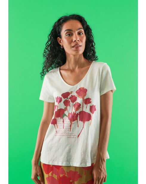 T-shirt MC in cotone Toche Jourdete ecru