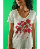 MC Baumwoll-T-Shirt Toche Jourdete ecru
