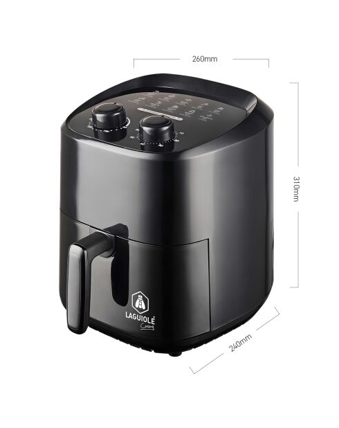 Freidora de aire caliente negra - 3,2 L