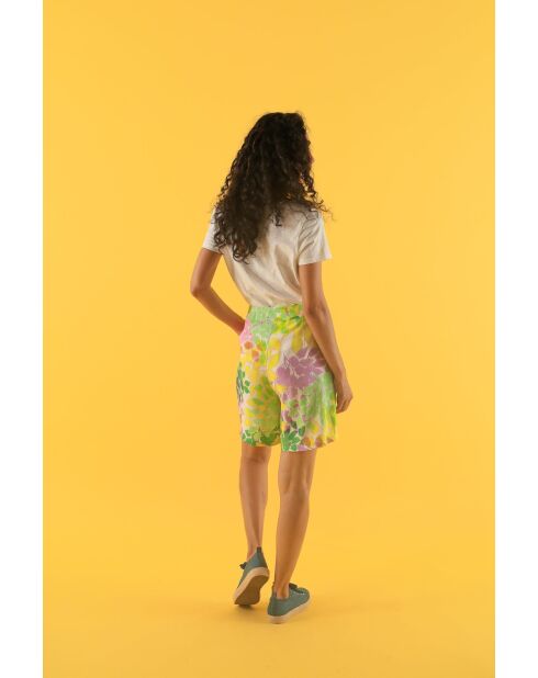 T-shirt MC in cotone Toche Feuillage ecru