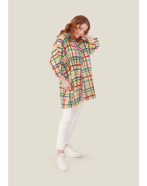 Tunique en coton Remi Vichy multicolore