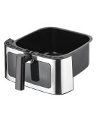 Friggitrice digitale ad aria calda 8L - Touch screen - 12 programmi automatici acciaio inox/nero