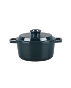 Cocotte en fonte ronde MasseIron Emeraude - 20x10cm