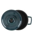 Cocotte en fonte ronde MasseIron Emeraude - 20x10cm