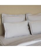 Housse de couette satin de en coton Julia gris perle
