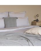 Housse de couette satin de en coton Julia gris perle