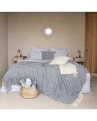 Housse de couette satin de en coton Julia gris perle