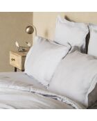 Housse de couette satin de en coton Julia gris perle
