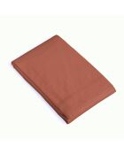 Drap plat percale de coton Nina rouge toscane