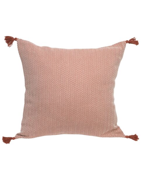 Kussenhoes van rood katoen Megeve tomette