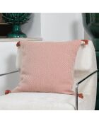 Kussenhoes van rood katoen Megeve tomette